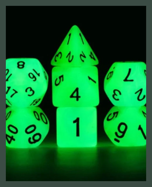 Delta Green: The Role-Playing Game - Glow in the dark dice set